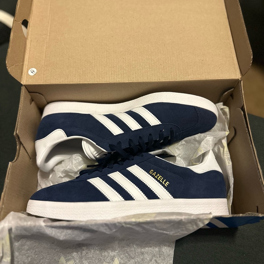 Adidas Gazelle Navy and White Originals